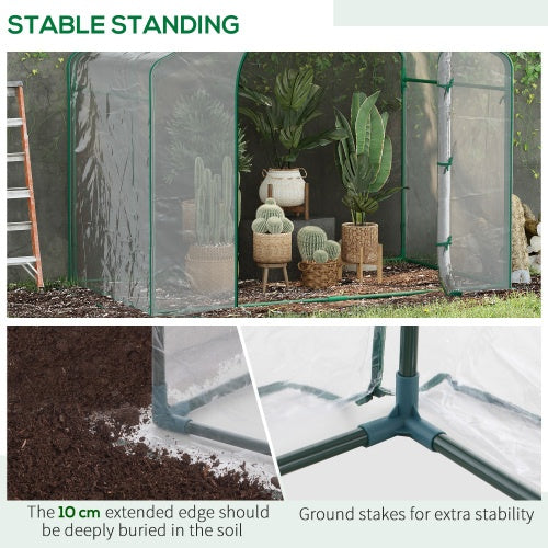Portable Walk-in Steel Frame Garden Greenhouse Inkedjoy