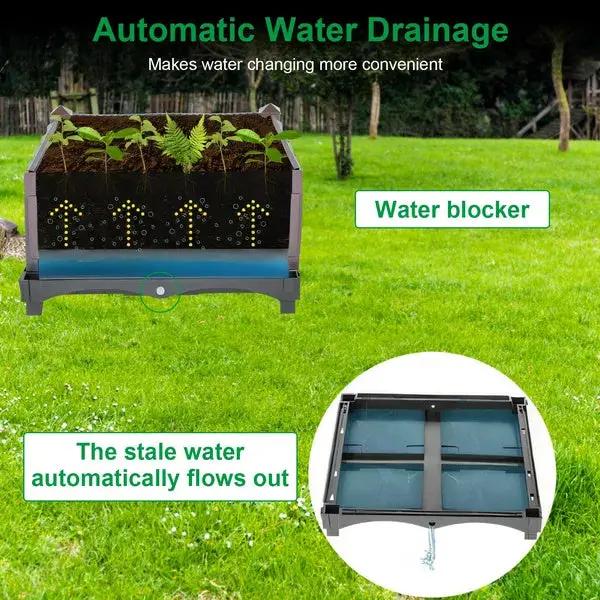Raised Garden Bed Plant Growth Box With Self-watering System For Garden My Store