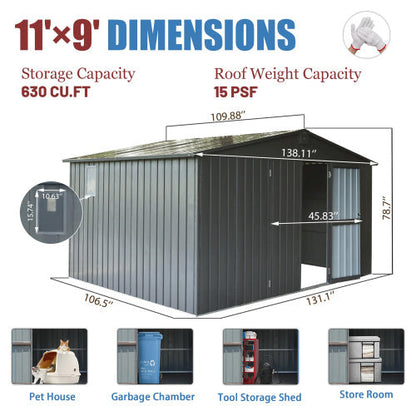 11x 9 With Galvanized Steel Frame Windows- Dark Gray Inkedjoy