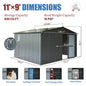 11x 9 With Galvanized Steel Frame Windows- Dark Gray Inkedjoy