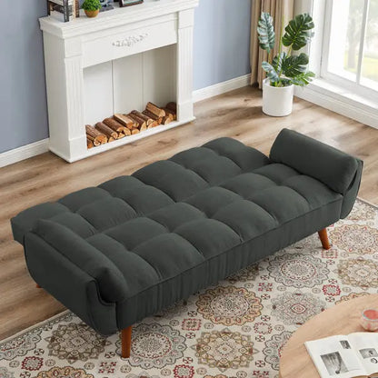 Newly Designed Linen Sofa Furniture With Adjustable Backrest And Easy Assembly Lounge Chair - Dark Gray My Store