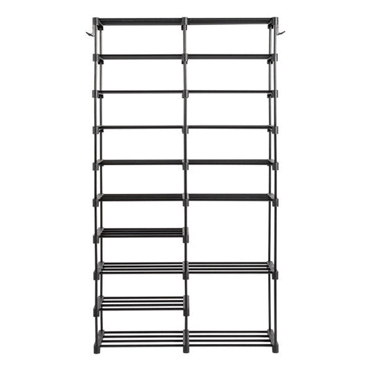 Double Row 10 Layer Non-woven Shoe Rack Inkedjoy