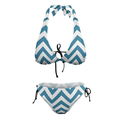 V-Neck Bikini Swimsuit Inkedjoy