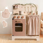 Play Kitchen Set Rustic Wooden Pretend Play Kitchen For Toddlers 3 My Store
