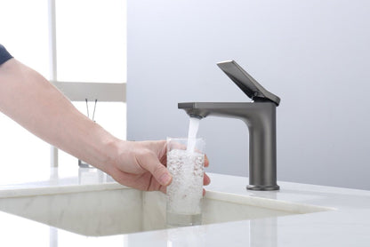 Gray Single Hole Bathroom Faucet My Store