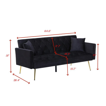 Modern Velvet  Sofa Bed Folding Futon My Store