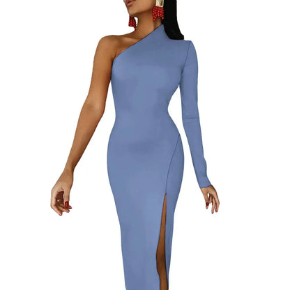 Half Sleeve Slit Dress Inkedjoy