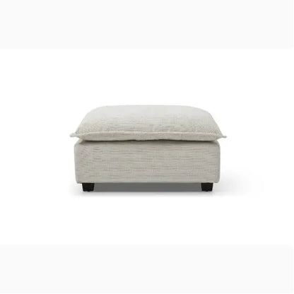 Sectional Sofa, Linen Fabric Set With Convertible Ottoman My Store