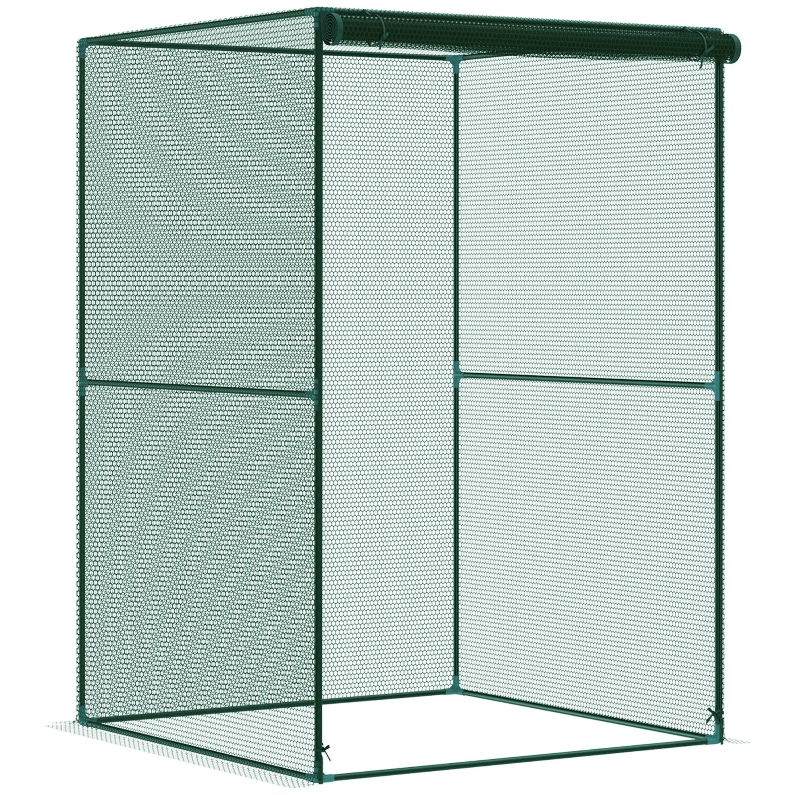 4' X 4' Crop Cage, Plant Protection Tent With Zippered Doors For Vegetable Garden Inkedjoy