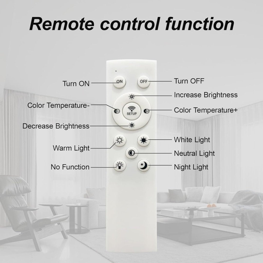 Modern LED Ceiling Light, Flush Mount Ceiling Light With Dimmable Remote Control, 6Rings Acrylic My Store