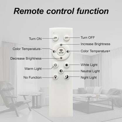 Modern LED Ceiling Light, Flush Mount Ceiling Light With Dimmable Remote Control, 6Rings Acrylic My Store
