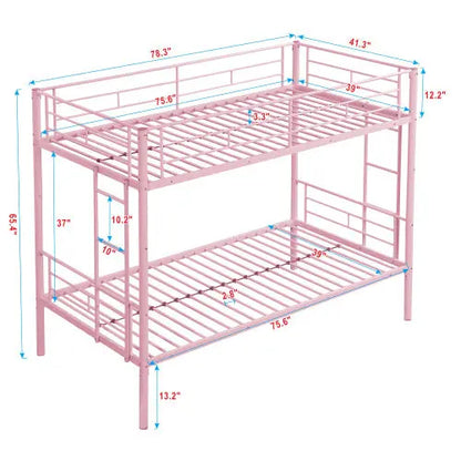 METAL BUNK BED Twin Over Twin My Store