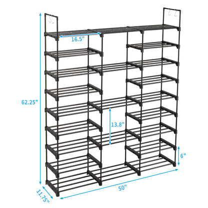 3 Rows And 9 Layers With Hooks Can Hold 50 Pairs Of Shoe Racks Inkedjoy