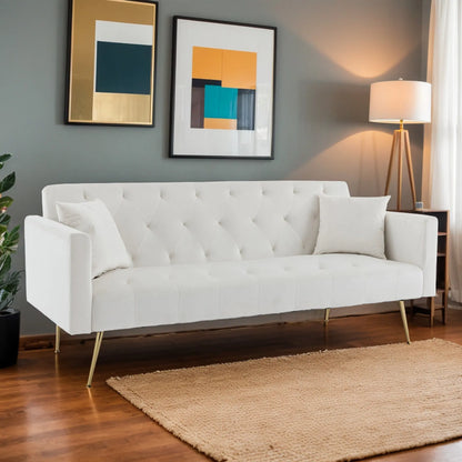 Modern Velvet  Sofa Bed Folding Futon My Store