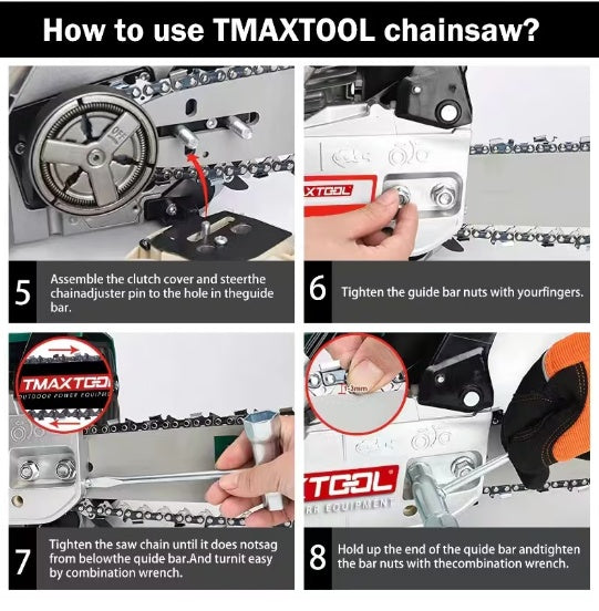 Powerful 20 Inch Gas Chainsaw With 2 Stroke Perfect For Pruning My Store