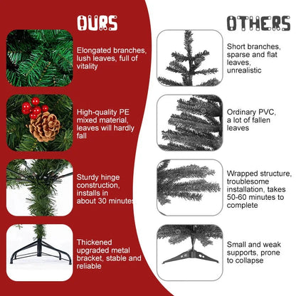 Classic Pine Tree 7FT/8FT Pre-Artificial Christmas Tree Ohberri