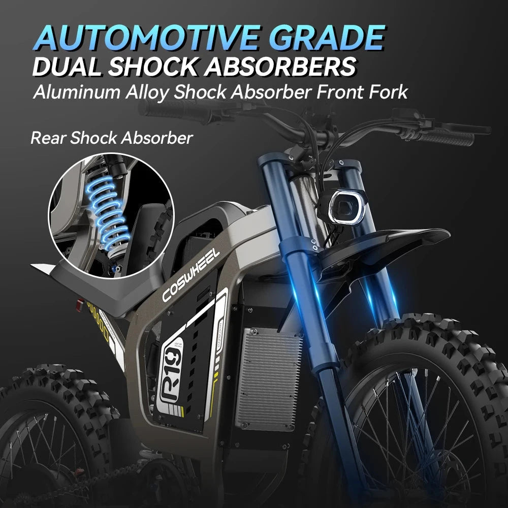 R19 Max Electric Motorcycles 3000W Brushless Gearless Motors 72V40AH Lithium Battery Ohberri