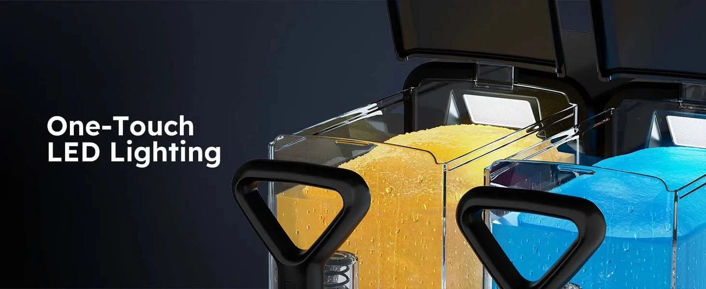 Commercial Slushy Machine 3Lx2 Tank Margarita Maker Stainless Steel Ohberri