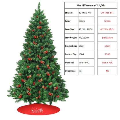 Classic Pine Tree 7FT/8FT Pre-Artificial Christmas Tree Ohberri