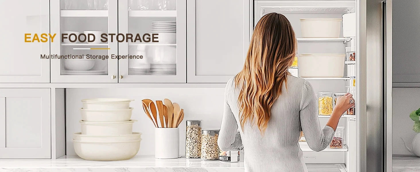 21 Piece Pots and Pans Set Non-Stick, Astercook Ceramic Cookware Set with Sensor Handles, Milky white Ohberri