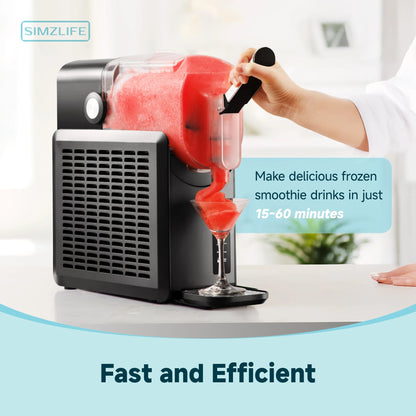 SIMZLIFE No Ice Needed 88 oz Slushie Machine Professional Frozen Drink Maker for Home with Self-Cleaning Function 5 Programs Ohberri