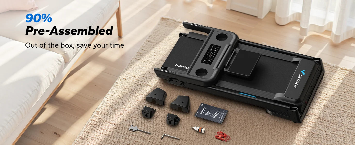 Foldable Treadmill T12 Incline Double Deck Technology Heart Rate Monitoring Ohberri