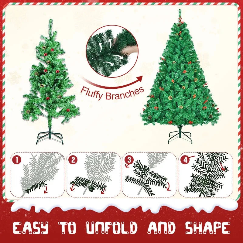 Classic Pine Tree 7FT/8FT Pre-Artificial Christmas Tree Ohberri
