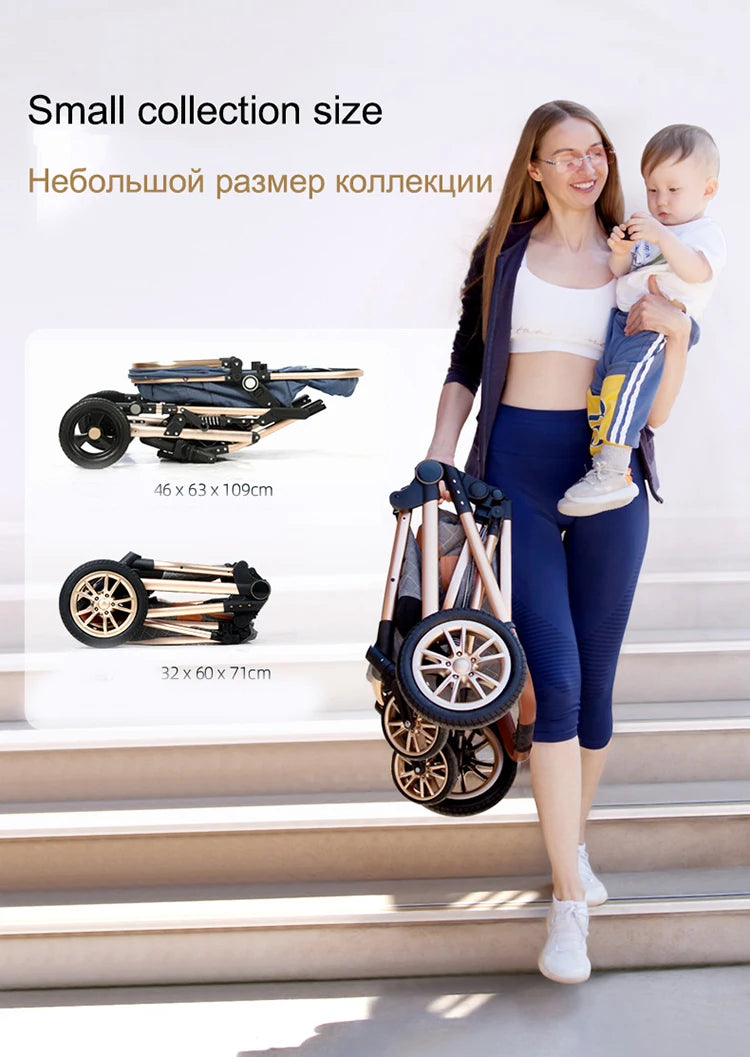 3 in 1 High Landscape Stroller - Ohberri
