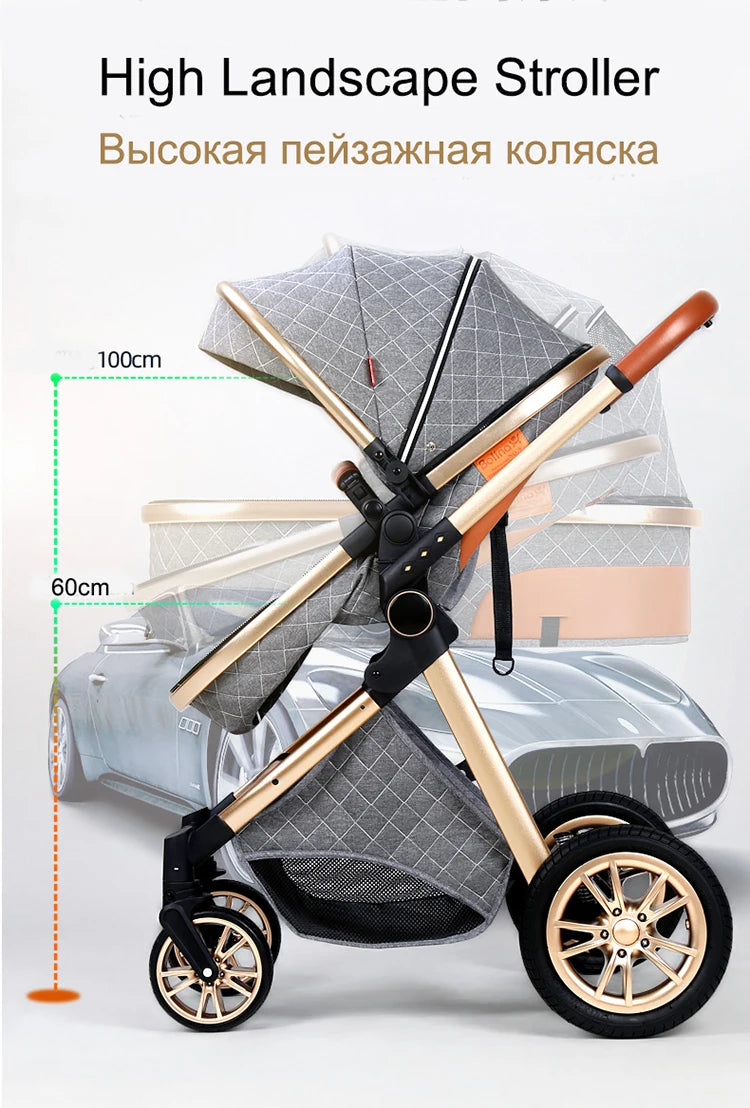 3 in 1 High Landscape Stroller - Ohberri