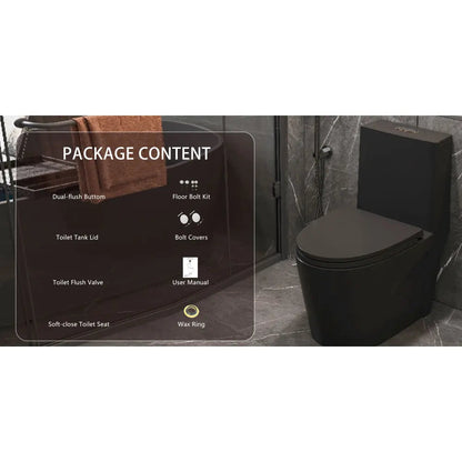 Dual-Flush, Water-Saving Elongated Ohberri