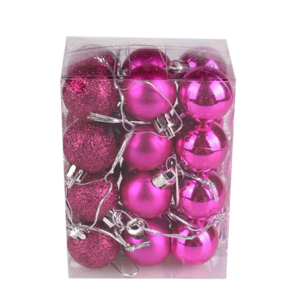 24Pcs Christmas Ball Christmas Tree Decoration Ornaments Ohberri