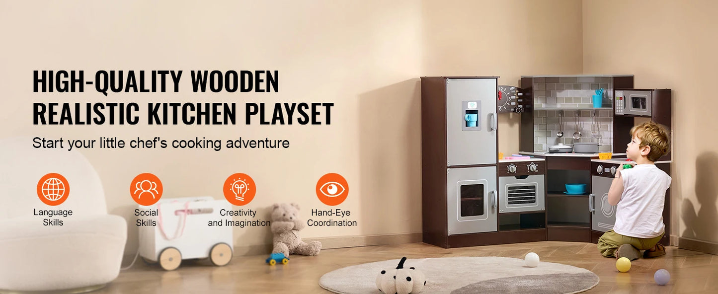 Play Kitchen Set Kitchenware Accessories with Ice Maker f - Ohberri