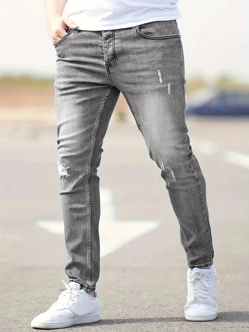 Mens Jeans Casual Skinny Pants Stretch Denim Ohberri