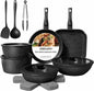 20 Pcs Pots and Pans Set Non Stick, Ceramic Cookware Set Detachable Handle Ohberri