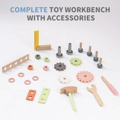 Mini Wooden Work Bench Set - Ohberri