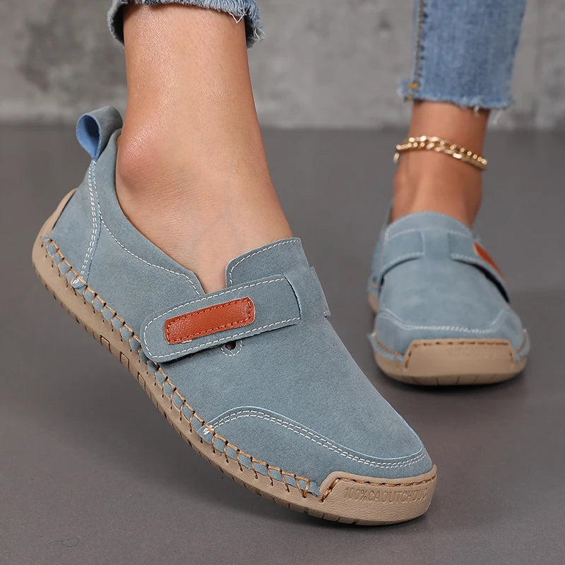 Casual Comfortable Slip on Loafers Women Leather Shoes Ohberri