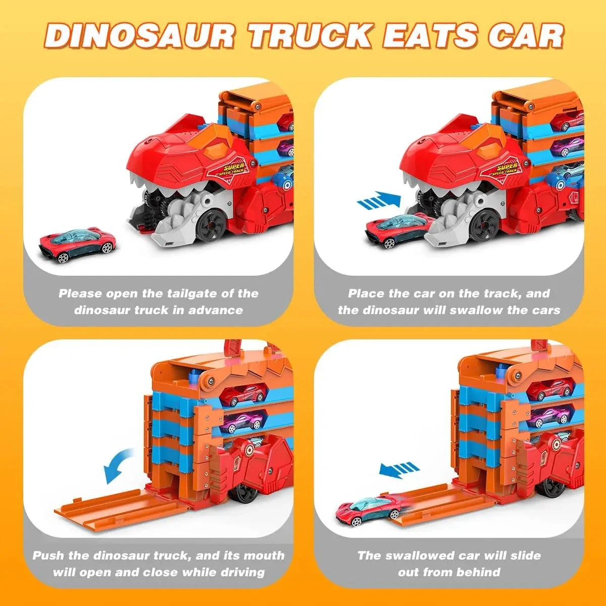 Dinosaur 3-In-1 Transport Truck Ohberri