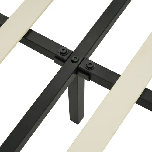 3 Pieces Bedroom Set with Queen Size PU Leather Upholstered Platform Bed and Elegant PU Nightstand with 2 Drawers , Black - Ohberri