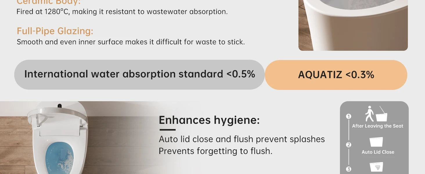 Smart Toilet with Bidet, Built-in Tank Ohberri