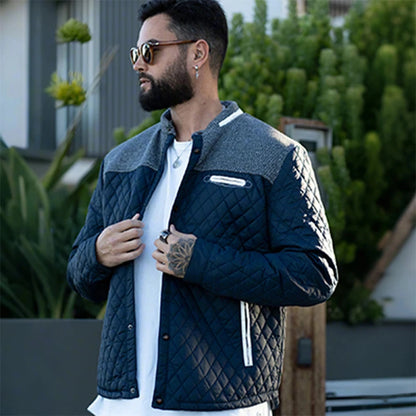 Men's Jackets Winter Warm Bomber Quilted Coat Lightweight Ohberri