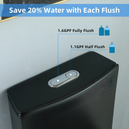 Dual-Flush, Water-Saving Elongated Ohberri