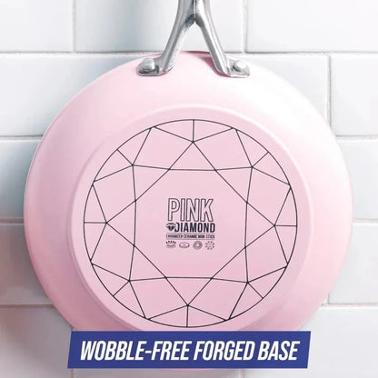 Blue Diamond 12-Piece Toxin-Free Ceramic Nonstick Pots and Pans Cookware Set Ohberri