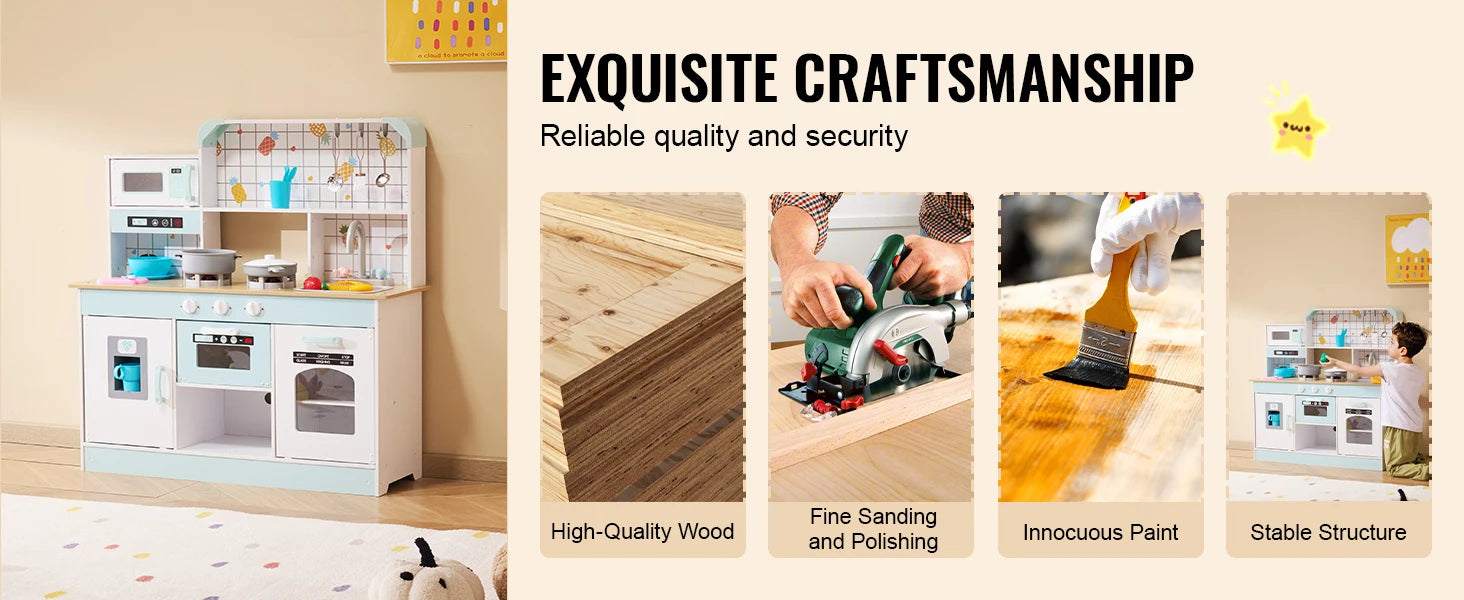 Kitchen Play Set Simulated Cooking Food Tableware - Ohberri