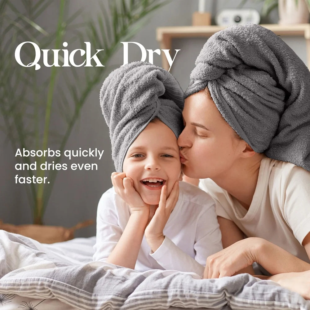 6-Piece Towel Set 600 GSM 100% Cotton Ultra Absorbent Soft Bath Towels Essential Bathroom Shower Pool Quick Dry Washcloths Hand - Ohberri