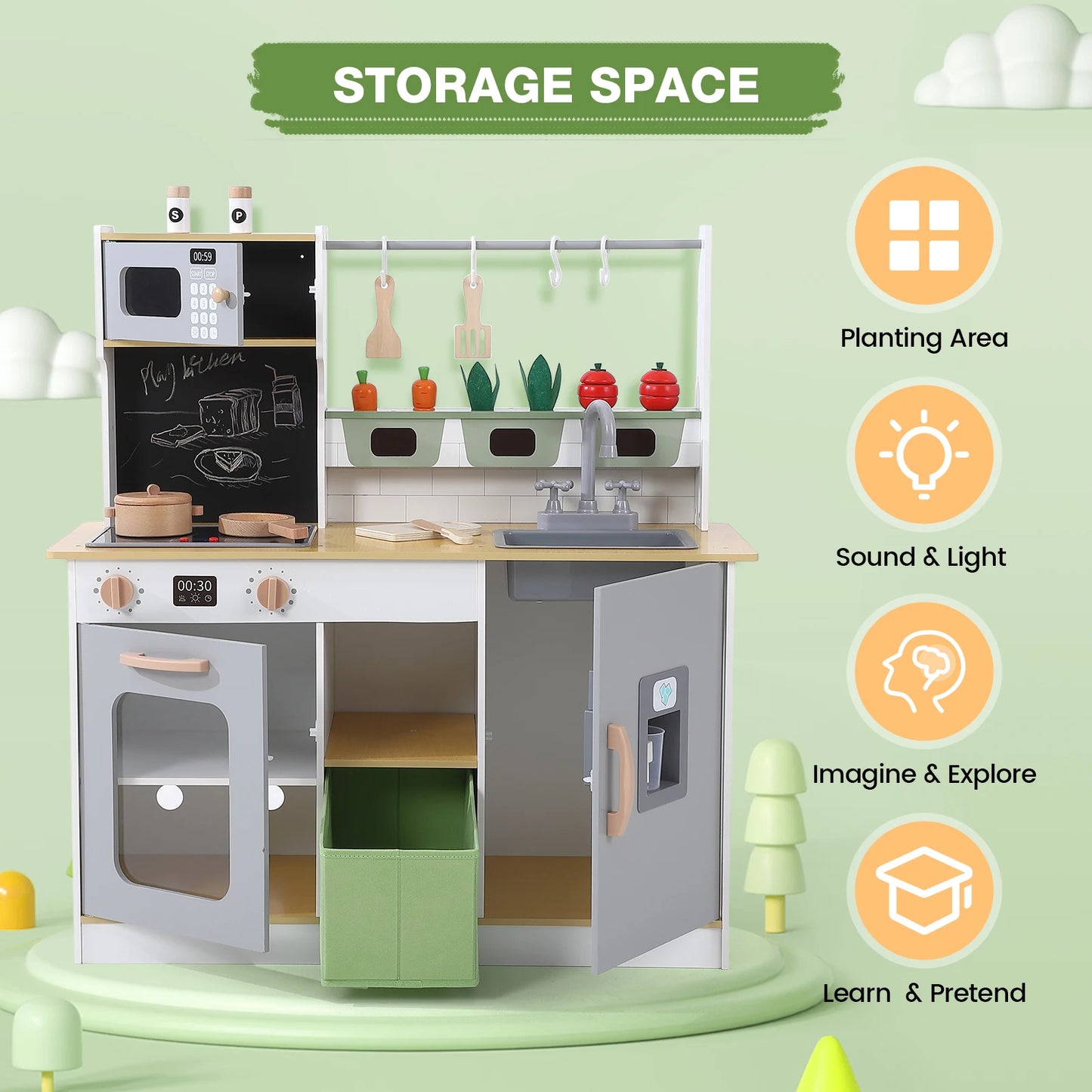 Children's Play Toys Simulated Kitchen Toys Wooden Vegetable Toys - Ohberri