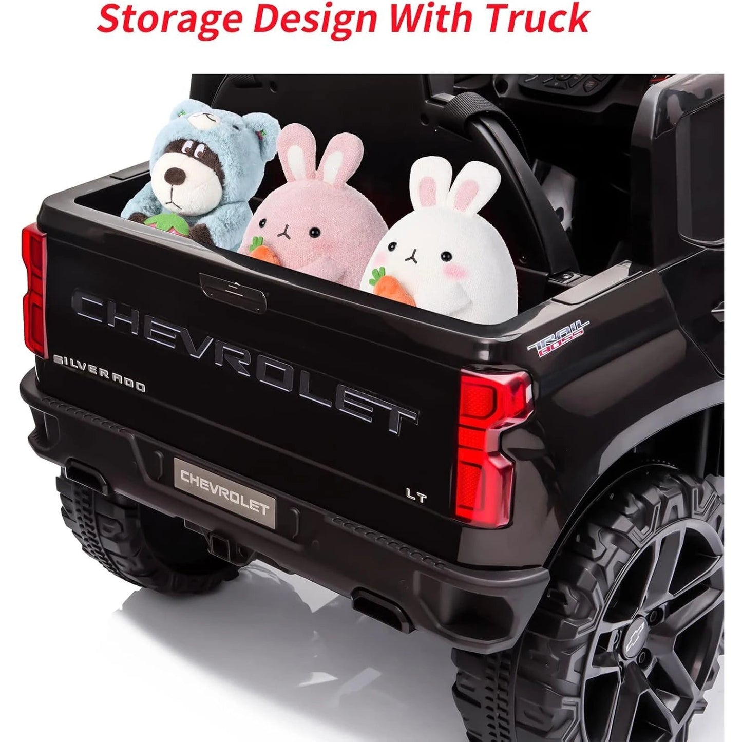 12V Kids Ride on Truck with Remote Control, MP3/Bluetooth LED Light Ohberri
