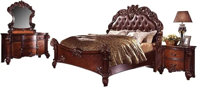 King Bed, Nightstand, Dresser and Mirror - Ohberri