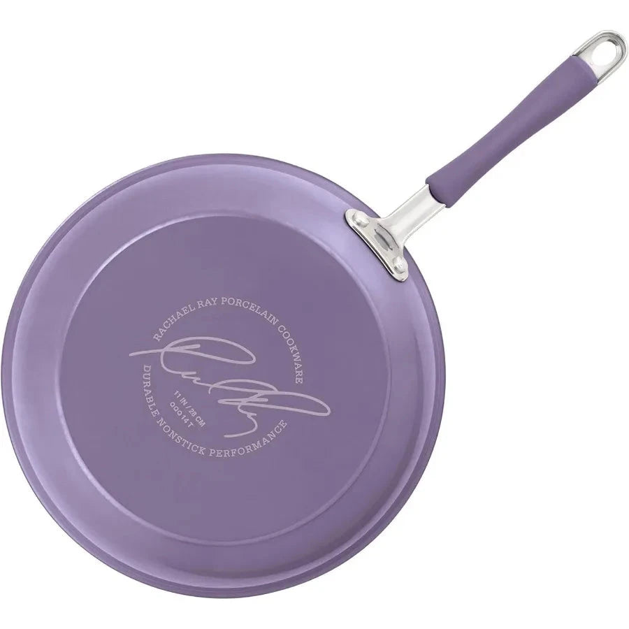 Nonstick Cookware Pots and Pans Set 12 Piece Lavender Purple Ohberri