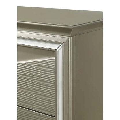 Modern King 5PC Bedroom Set with Wood Construction & LED Headboard Lighting - Ohberri