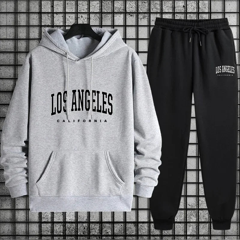 Casual Tracksuit Hoodie + Sweatpants Outfit Ohberri